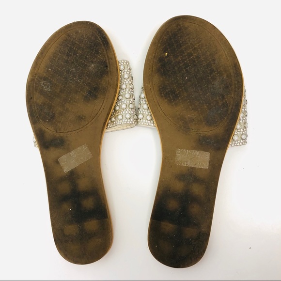 Etcetera Shoes Etc Pearls Slide Sandals Small 67 Poshmark